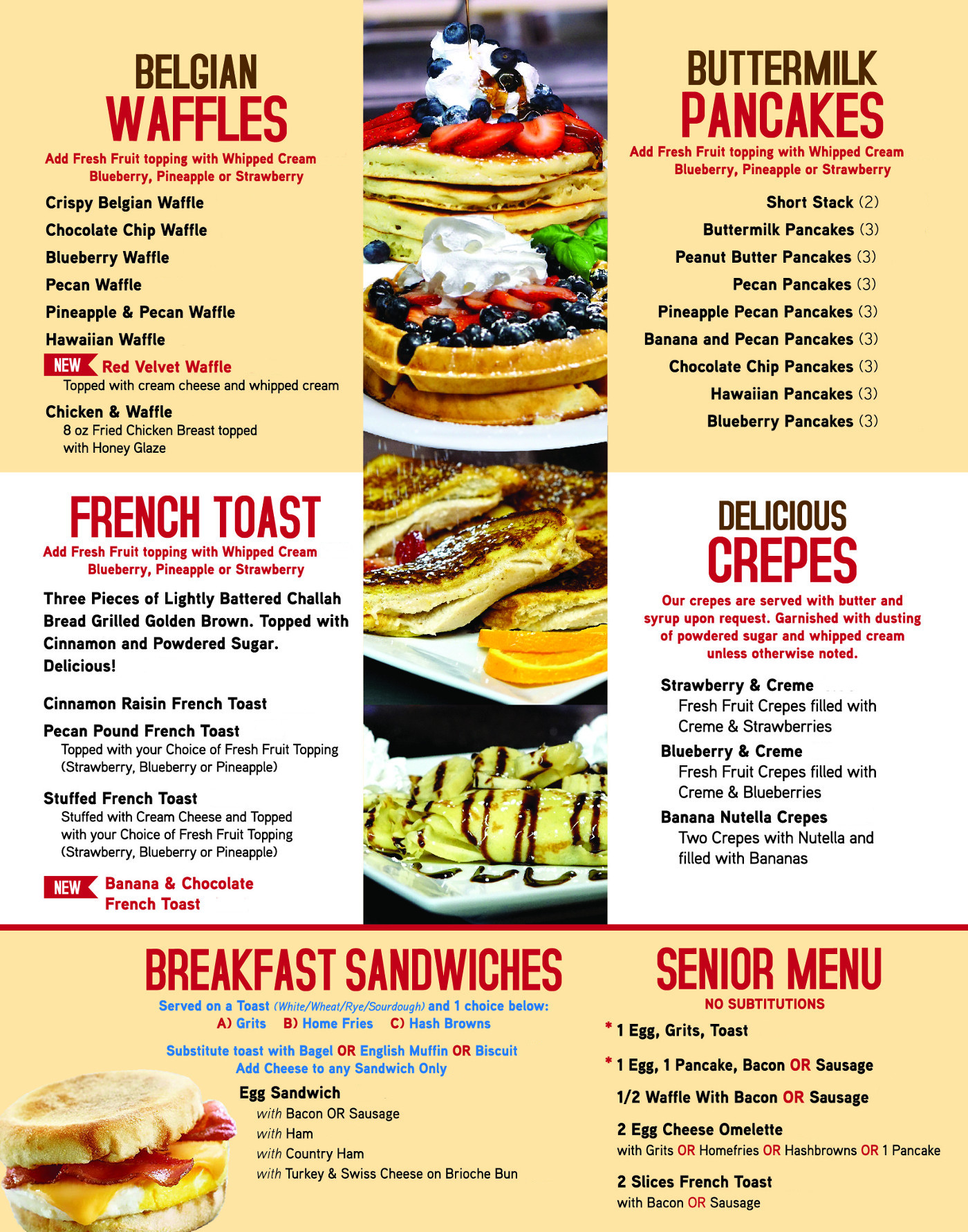 Donald s Pancake House Myrtle Beach Menu